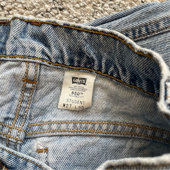 VTG 90s Levi’s 550 Jeans Lightwash Student Fit Orange Tab Relaxed Fit Sz 27 - Picture 9 of 10